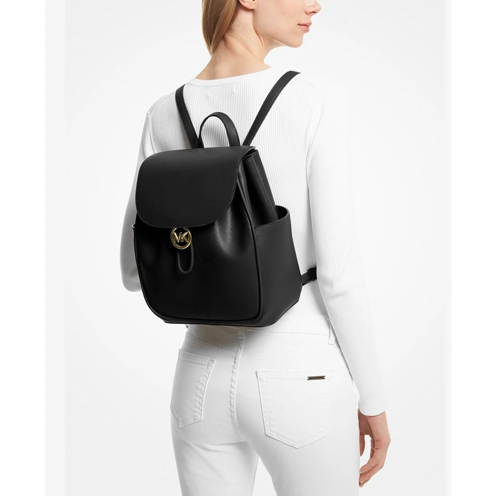 Michael Kors Cheryl Medium Leather Drawstring Backpack 4