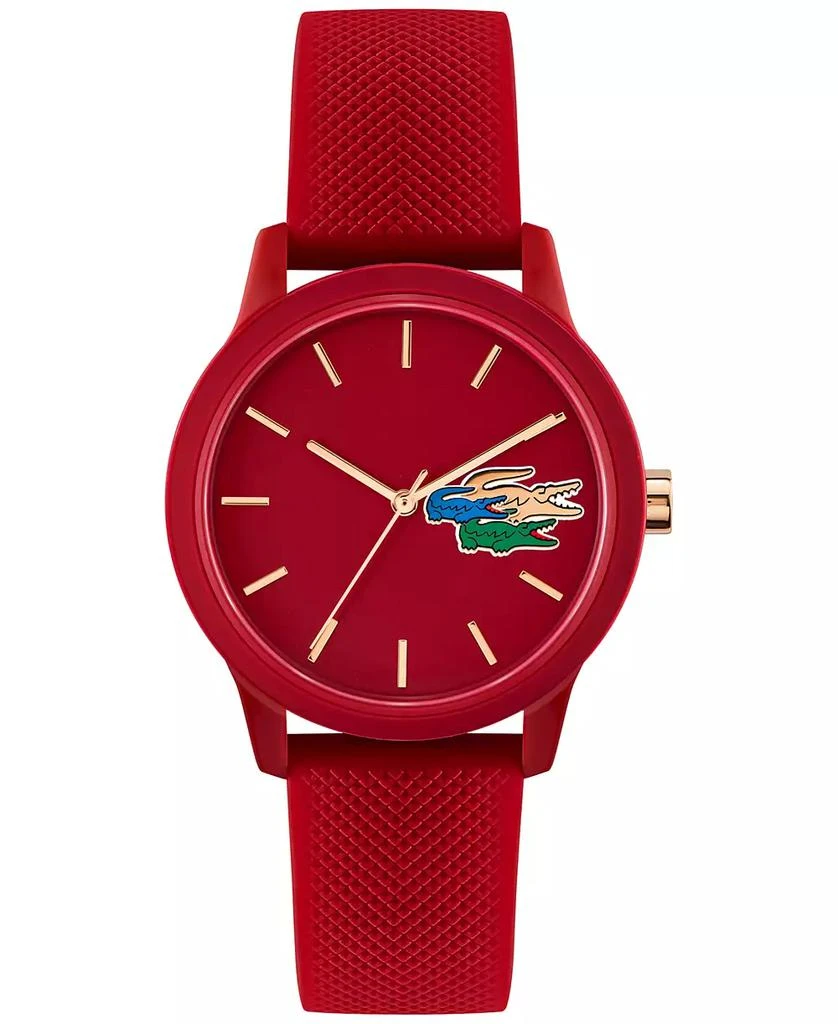 Lacoste Unisex Lacoste L.12.12 Red Silicone Strap Watch 36mm 1
