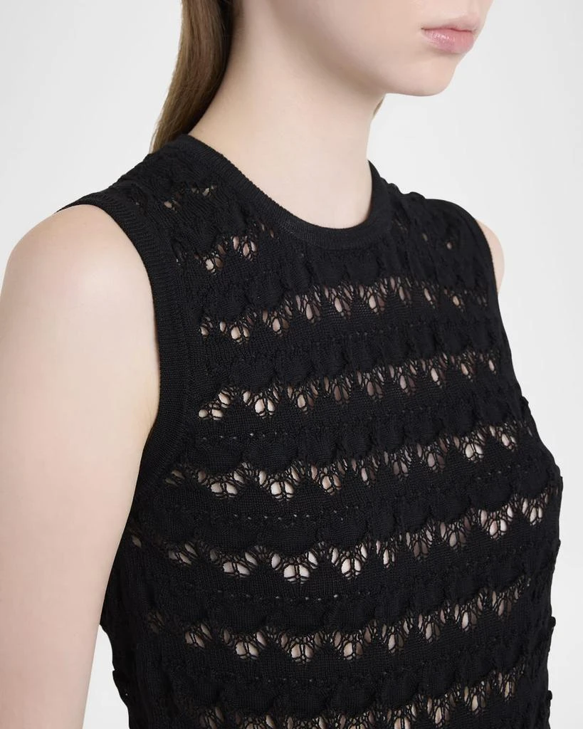 Dolce 
Gabbana Chevron Open Lace Knit Tank Top 5