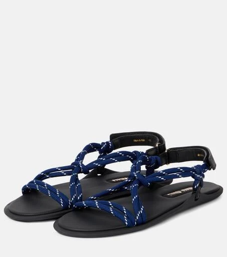Miu Miu Rivière leather-trimmed sandals 4