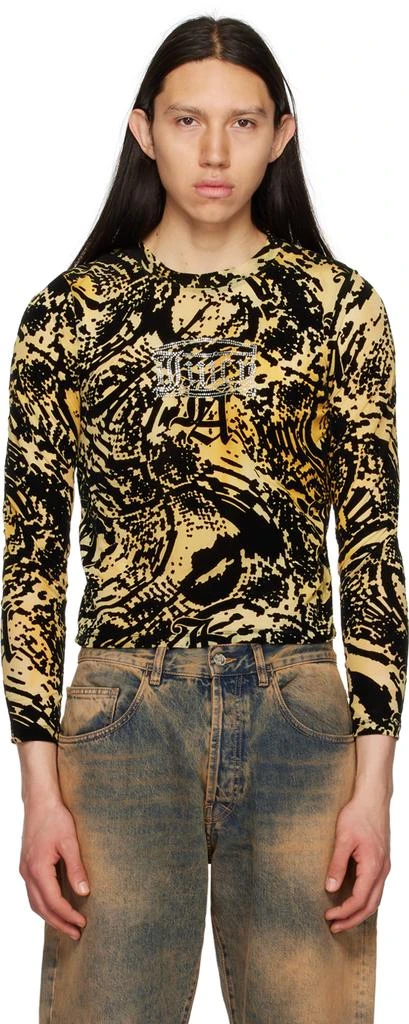 Aries Yellow Juicy Couture Edition Graphic Long Sleeve T-Shirt 1