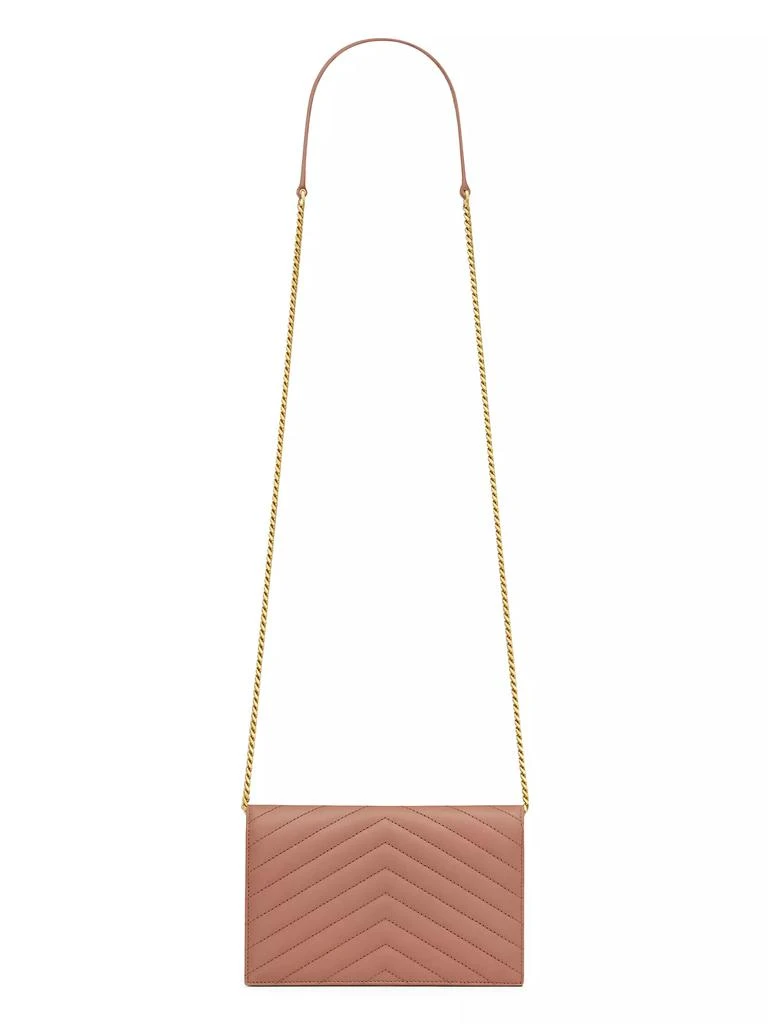 Yves Saint Laurent Cassandre Envelope Chain Wallet in Lambskin 6