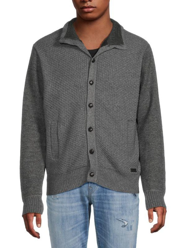 BUFFALO David Bitton Wadle Faux Fur-Lined Cardigan 1