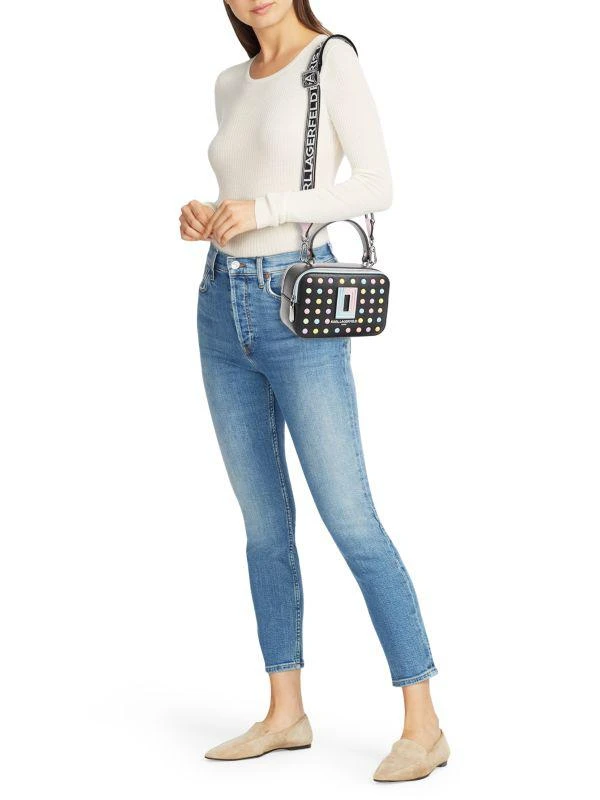 Karl Lagerfeld Paris Simone Studded Leather Camera Bag 2