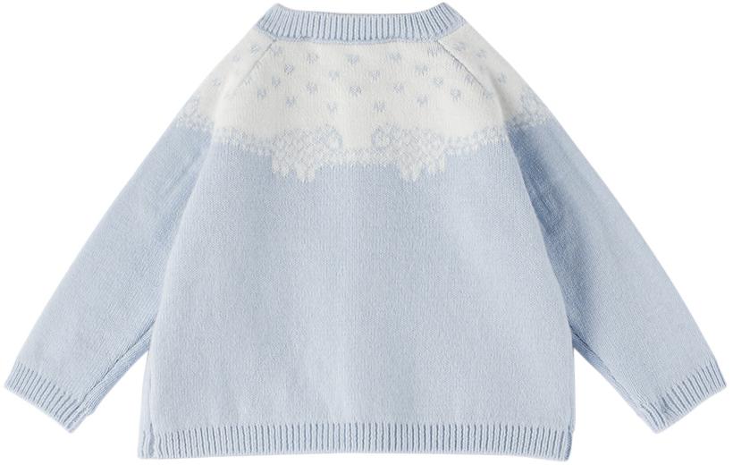 Tartine et Chocolat Baby Blue Buttoned Cardigan