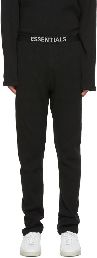 Essentials Black Thermal Lounge Pants 1