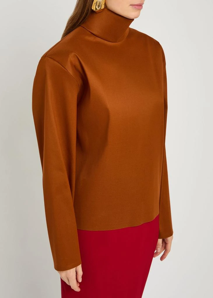 Yves Saint Laurent High-neck stretch-silk top 2