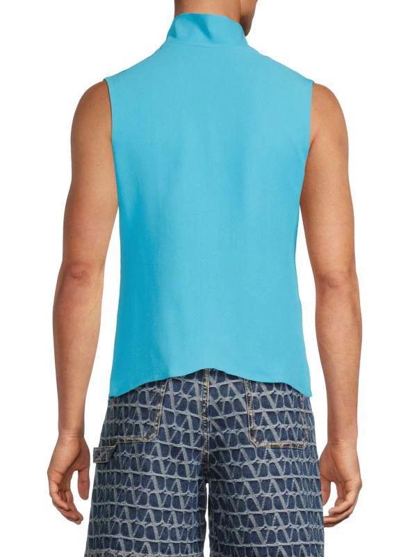 Valentino Mock Collar Silk Vest 3