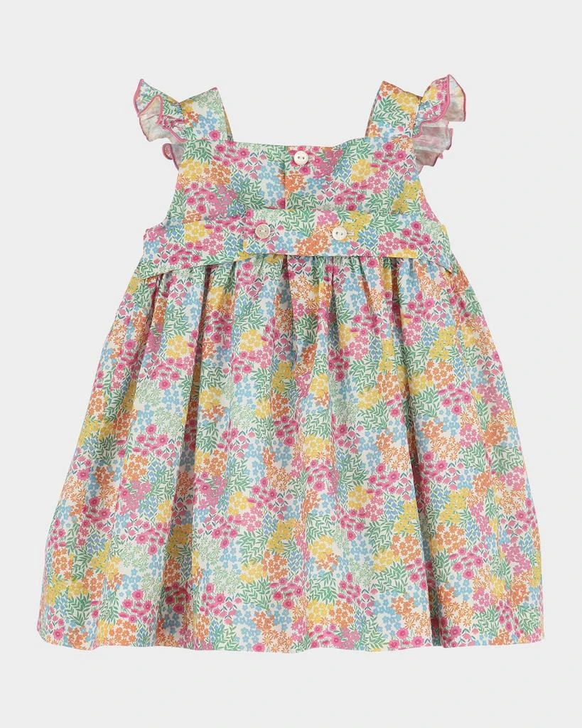 Luli & Me Girl's Floral-Print Jamboree Smocked Dress, Size 6M-3 2