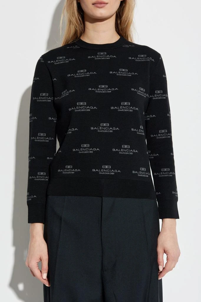 Balenciaga Balenciaga Logo Intarsia Knit Sweater 2