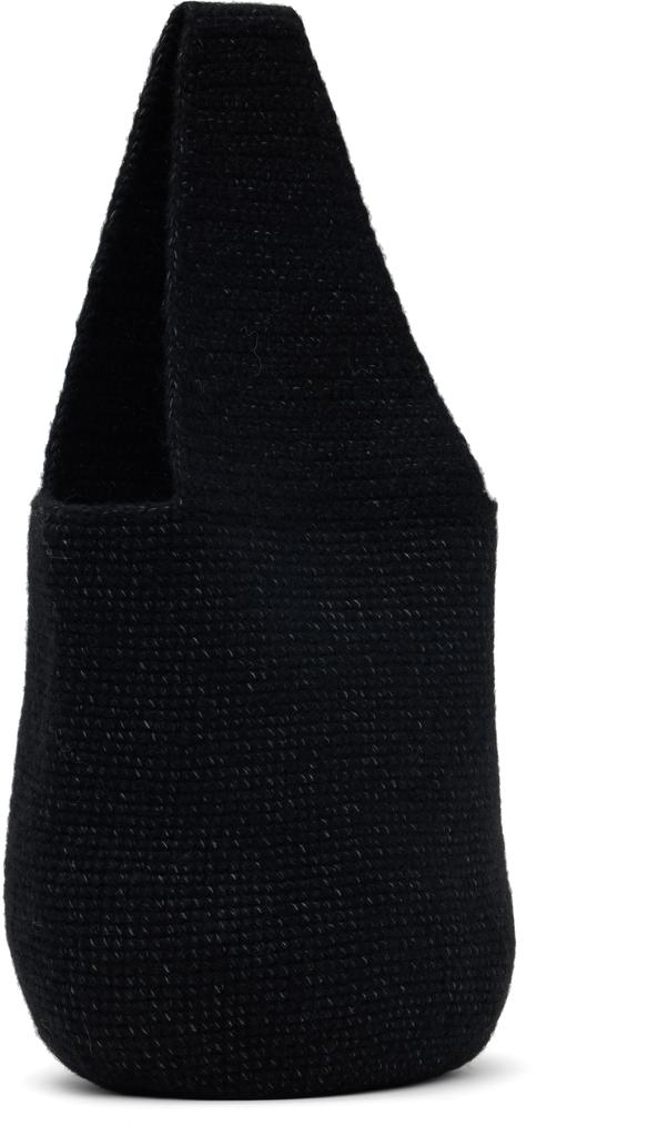 LAUREN MANOOGIAN Black Crochet Calabaza Tote