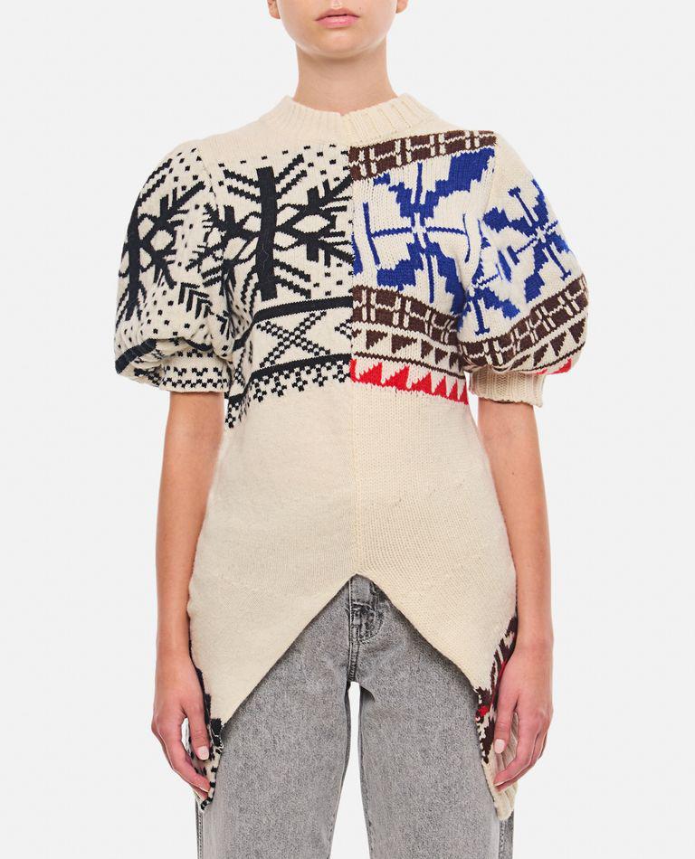 Sacai Nylon Twill Mix Cotton Jersey T-Shirt in Black