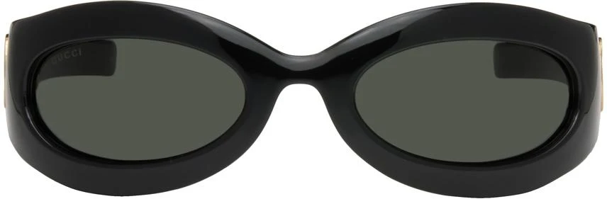 Gucci Black Oval Sunglasses 1