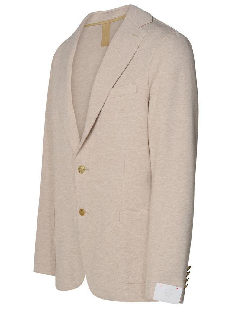 Eleventy Eleventy Beige Cotton Blend Blazer