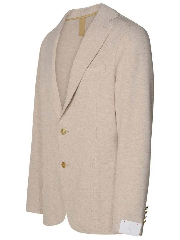 Eleventy Eleventy Beige Cotton Blend Blazer 2