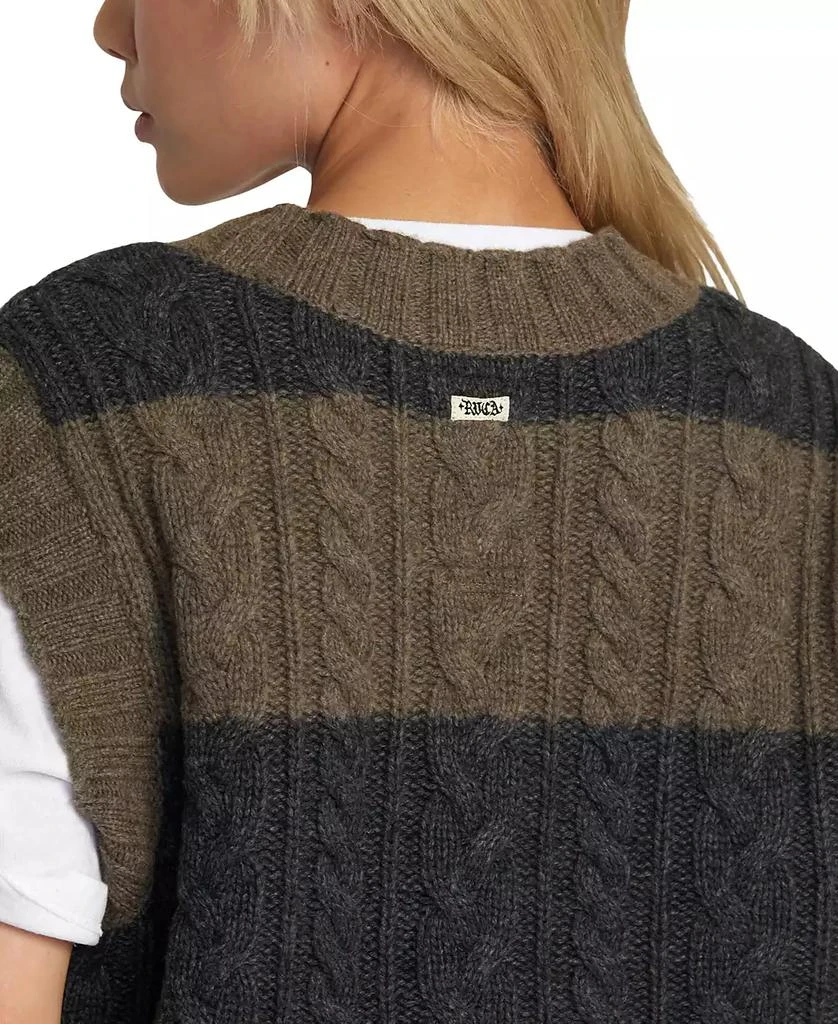 RVCA Juniors' Chefs Kiss V-Neck Sweater Vest 5