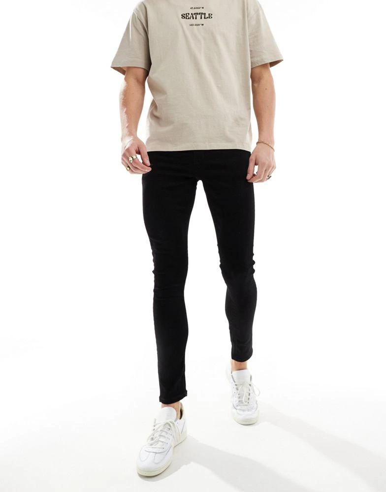 River Island River Island spray on jeans in black 4