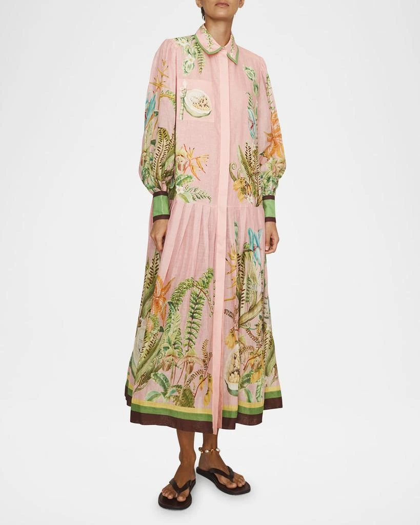 ALEMAIS Papaya Midi Shirtdress 2