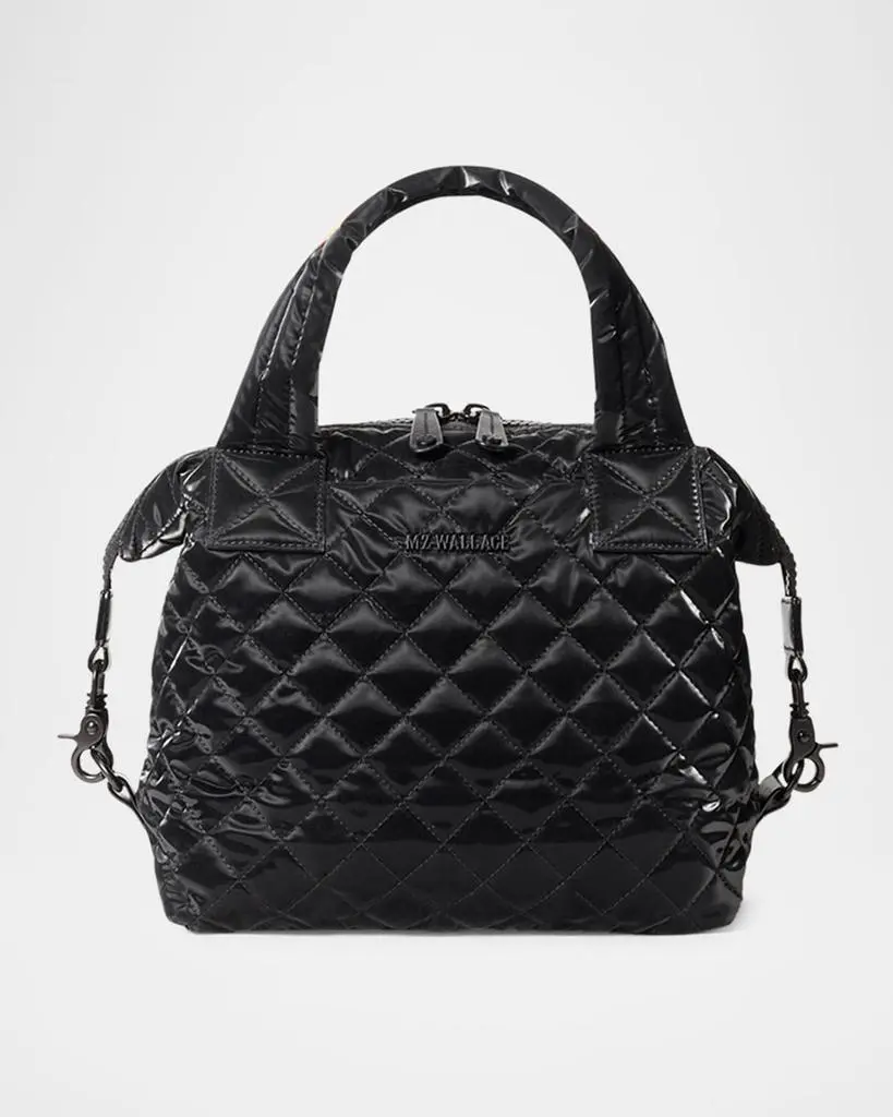 MZ Wallace Sutton Deluxe Small Quilted Top-Handle Bag