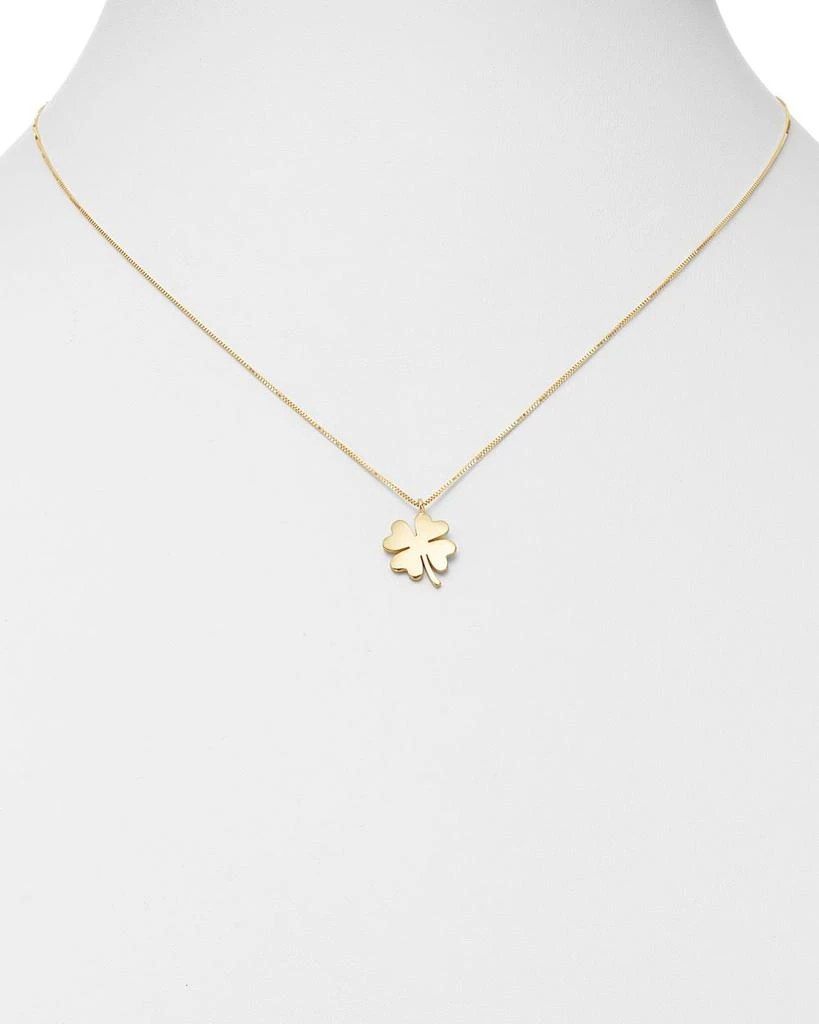 Bloomingdale's Fine Collection Clover Pendant Necklace in 14K Yellow Gold, 18" - Exclusive 2