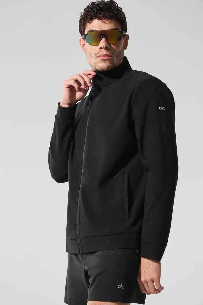 Alo Yoga Conquer Max Mock Neck Full Zip - Black 4