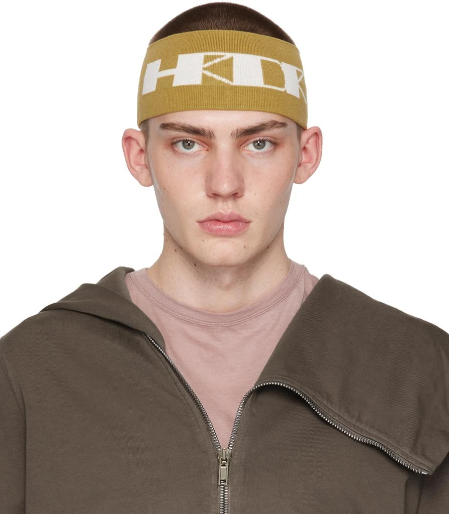 Rick Owens Yellow 'HRDR' Headband 1