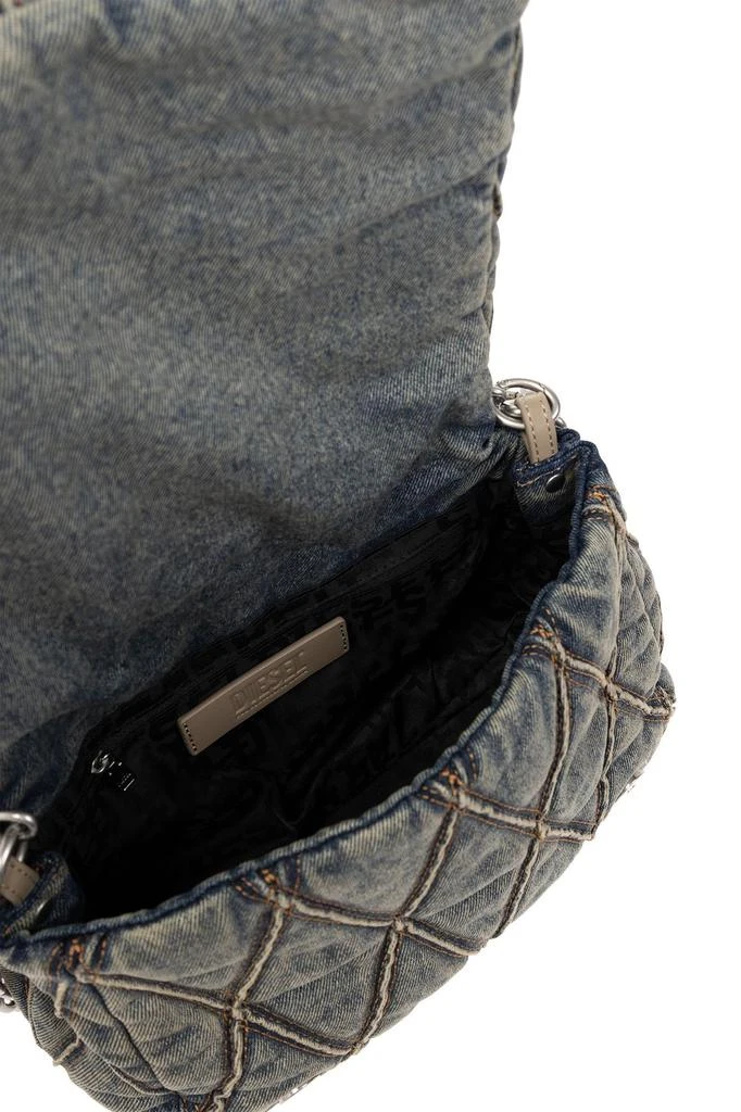Diesel Diesel Charm-D Embellished Denim Shoulder Bag 4