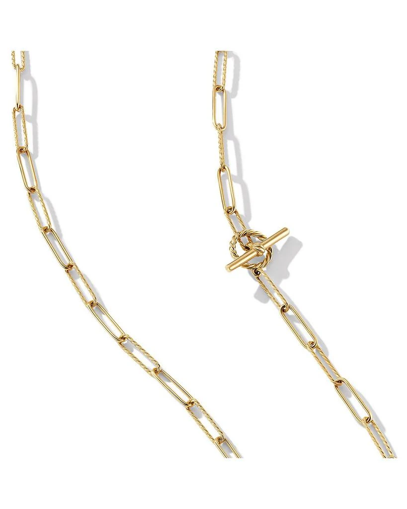 David Yurman DY Madison Elongated Chain Necklace in 18K Yellow Gold 3