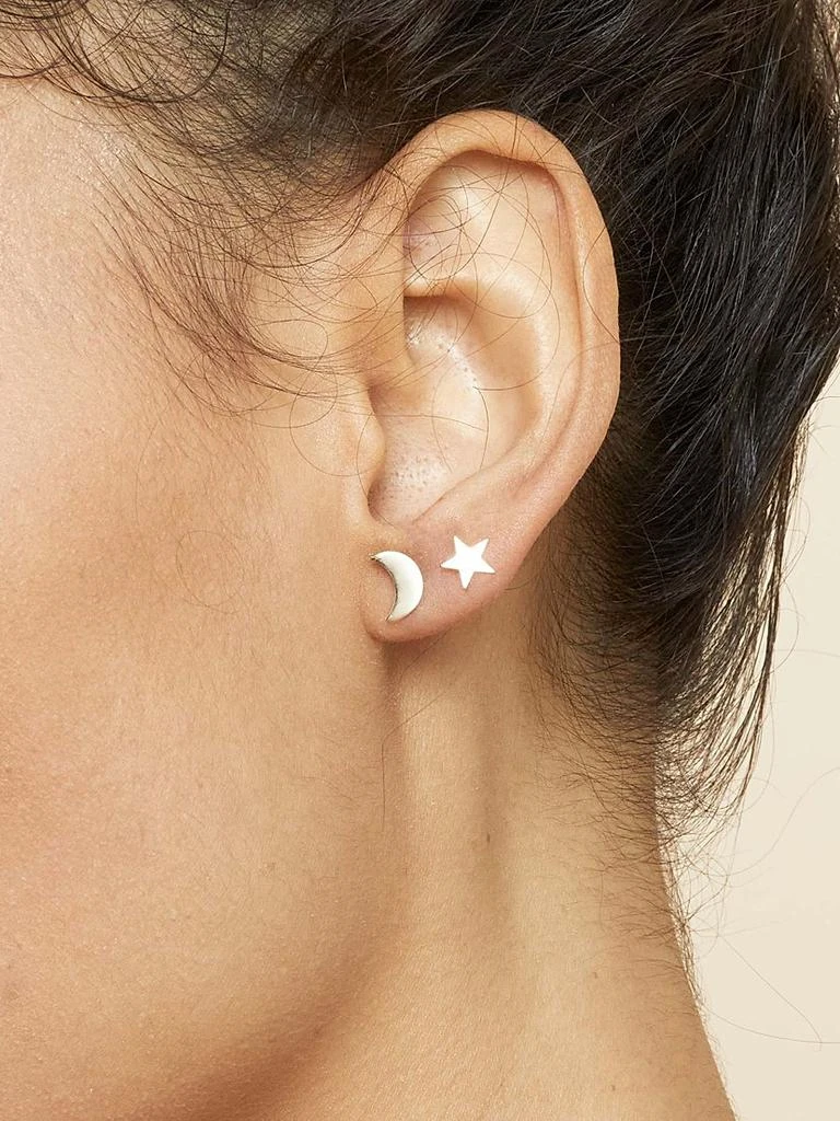 Oradina 14K Yellow Gold Night Sky Studs 4