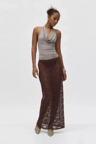 Lioness Lioness Black Swan Sheer Lace Maxi Skirt 1
