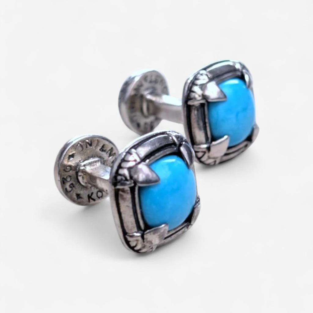 Konstantino Konstantino Sterling Silver Turquoise Cufflinks MAKJ91-131-137-copy 2