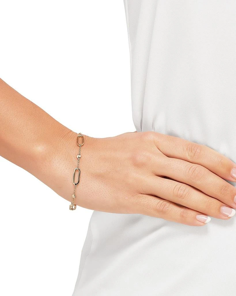 Alberto Amati 14K Yellow Gold Oval Link & Bead Bracelet 2