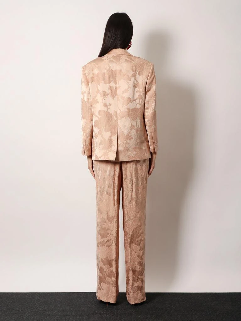 Dries Van Noten Jacquard linen blend blazer with floral motif 3