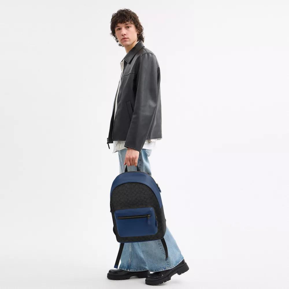 Coach West Backpack In Colorblock Signature Canvas