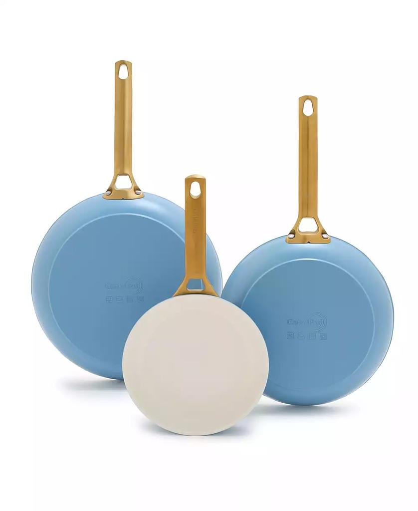 Greenpan Reserve Hard Anodized Aluminum, Stainless Steel 3 Piece Nonstick Frying Pan Set