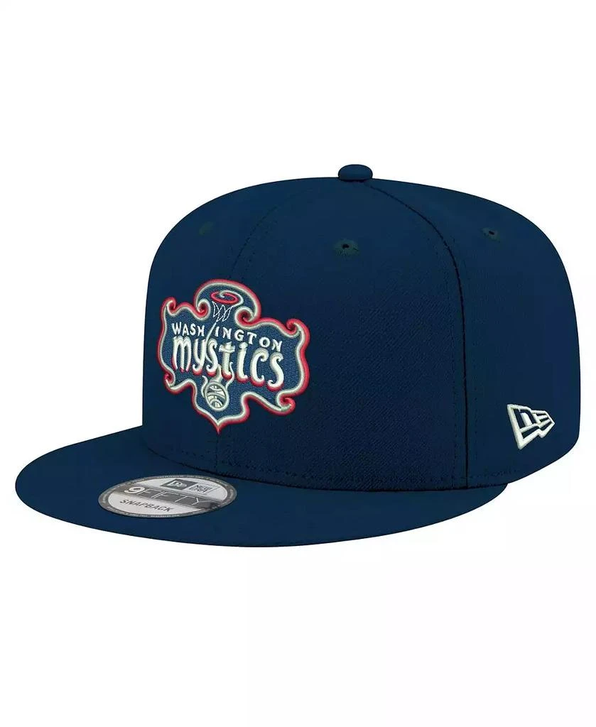 New Era Men's and Women's Navy Washington Mystics Logo 9FIFTY Snapback Hat 1