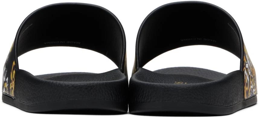 Versace Black Barocco Pool Slides 2
