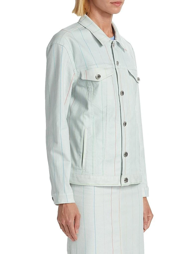 BruceGlen Printed Stretch Denim Jacket 4
