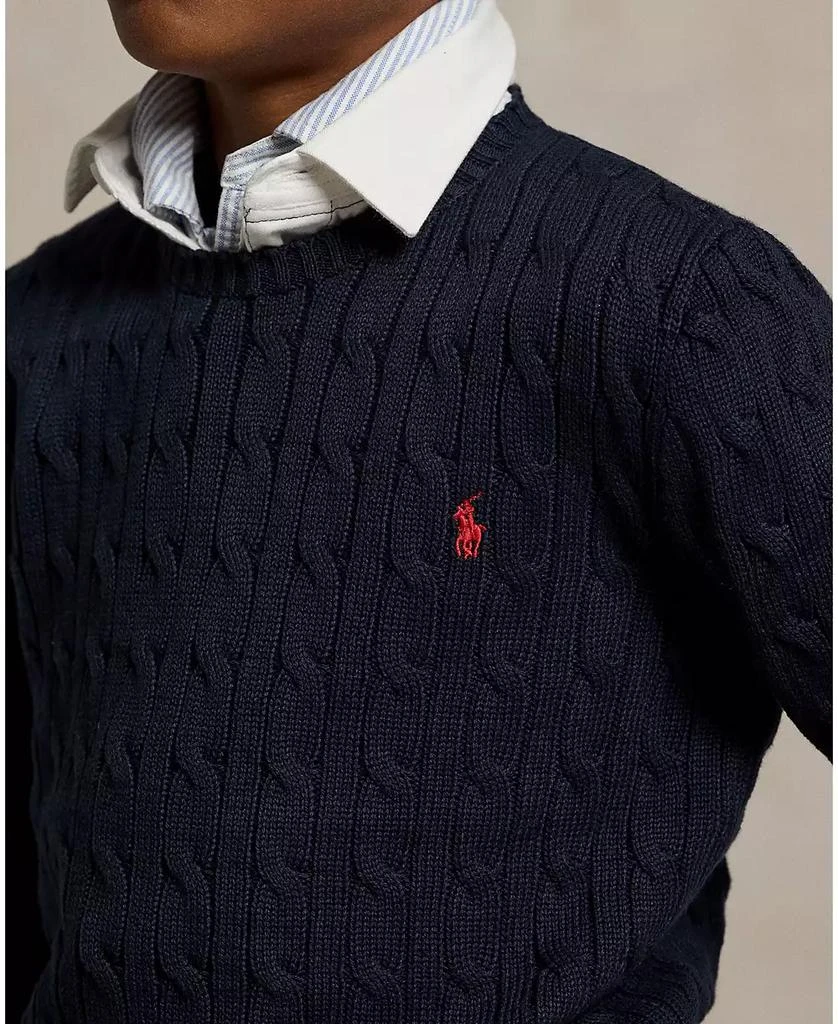 Ralph Lauren Big Boys Cable- Knit Crewneck Sweater 2