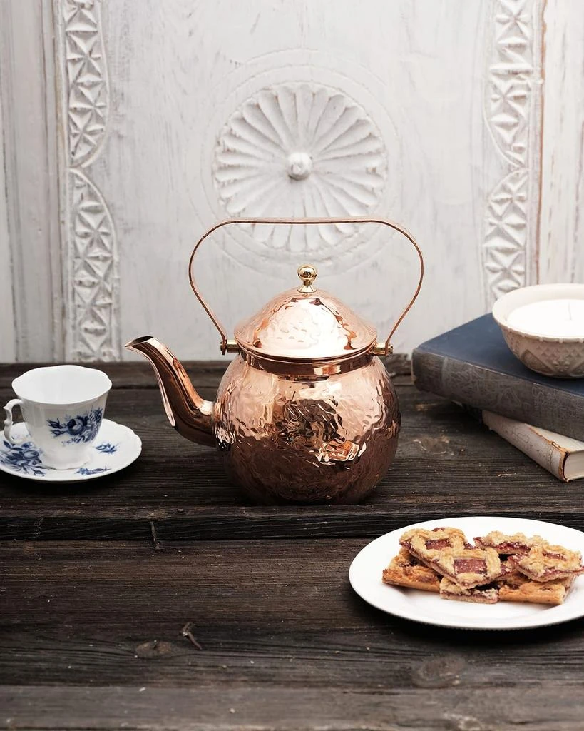 Coppermill Kitchen Vintage Inspired Copper Hand Hammered Teapot 4