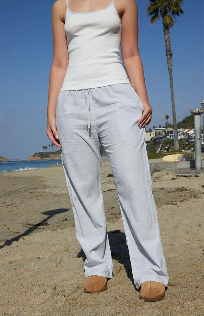 John Galt Light Blue Anastasia Linen Pants 1