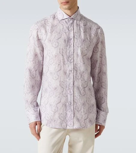 Brunello Cucinelli Printed linen shirt 3