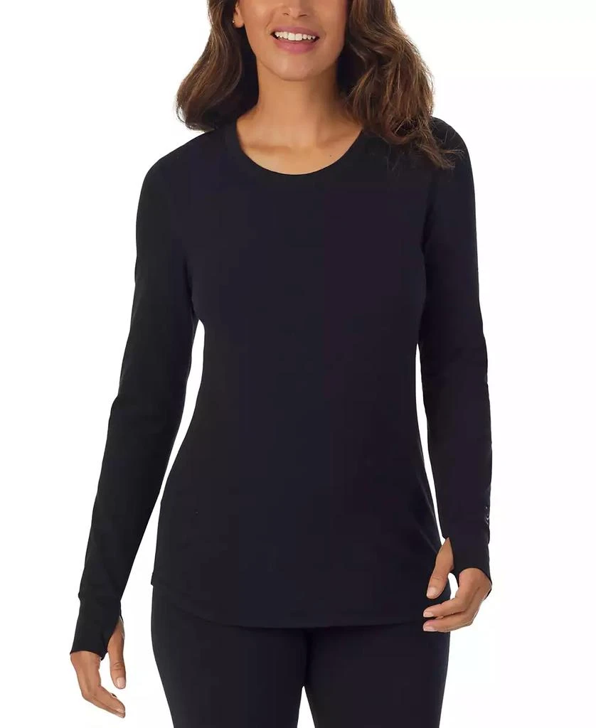 Cuddl Duds Women's Cottonwear Long-Sleeve Thumbhole Top 1