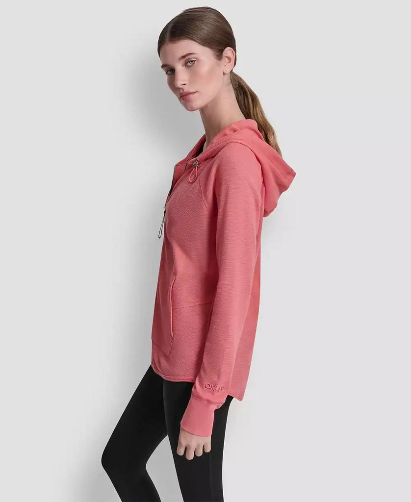 DKNY Women's Lightweight Waffle Zip-Front 3