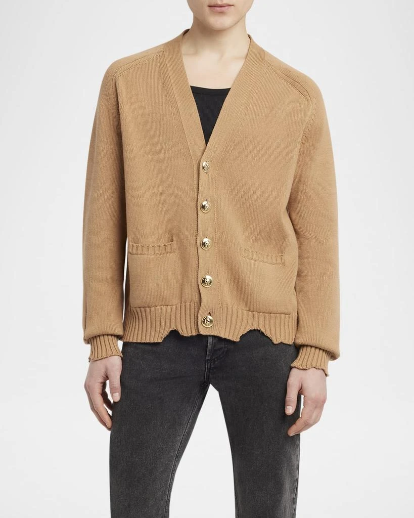 Alexander McQueen Men's Distressed Skull Cardigan 2