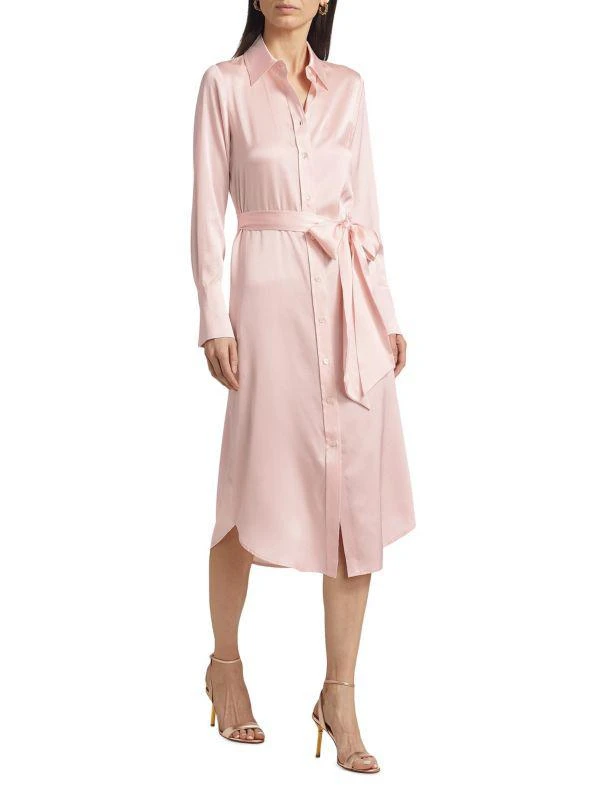 Ramy Brook Victoria Stretch Silk Tie-Waist Shirtdress 1