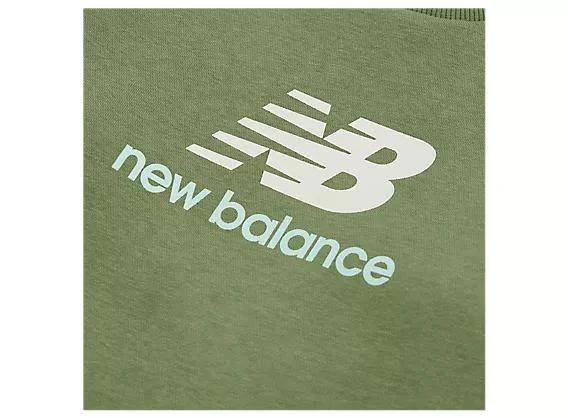 New Balance Brush Back Stacked Logo Crew 2