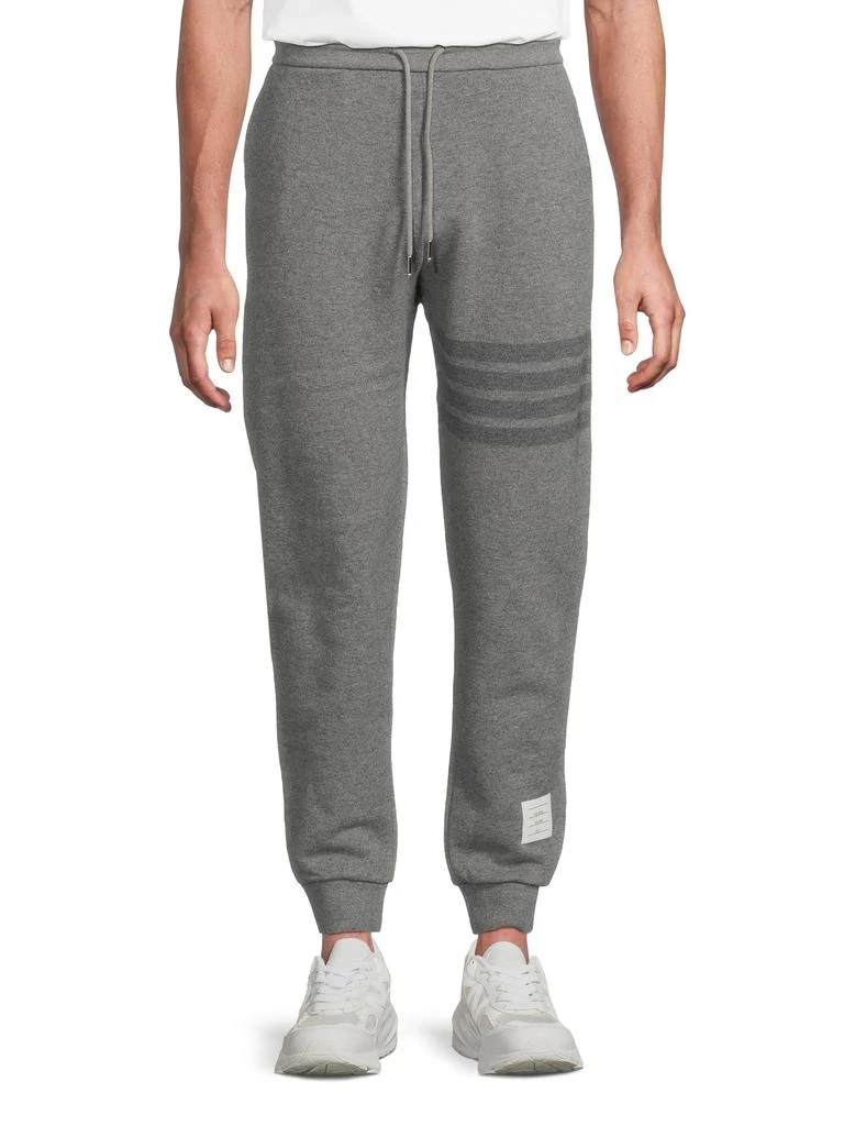 Thom Browne Logo Striped Virgin Wool Sweatpants