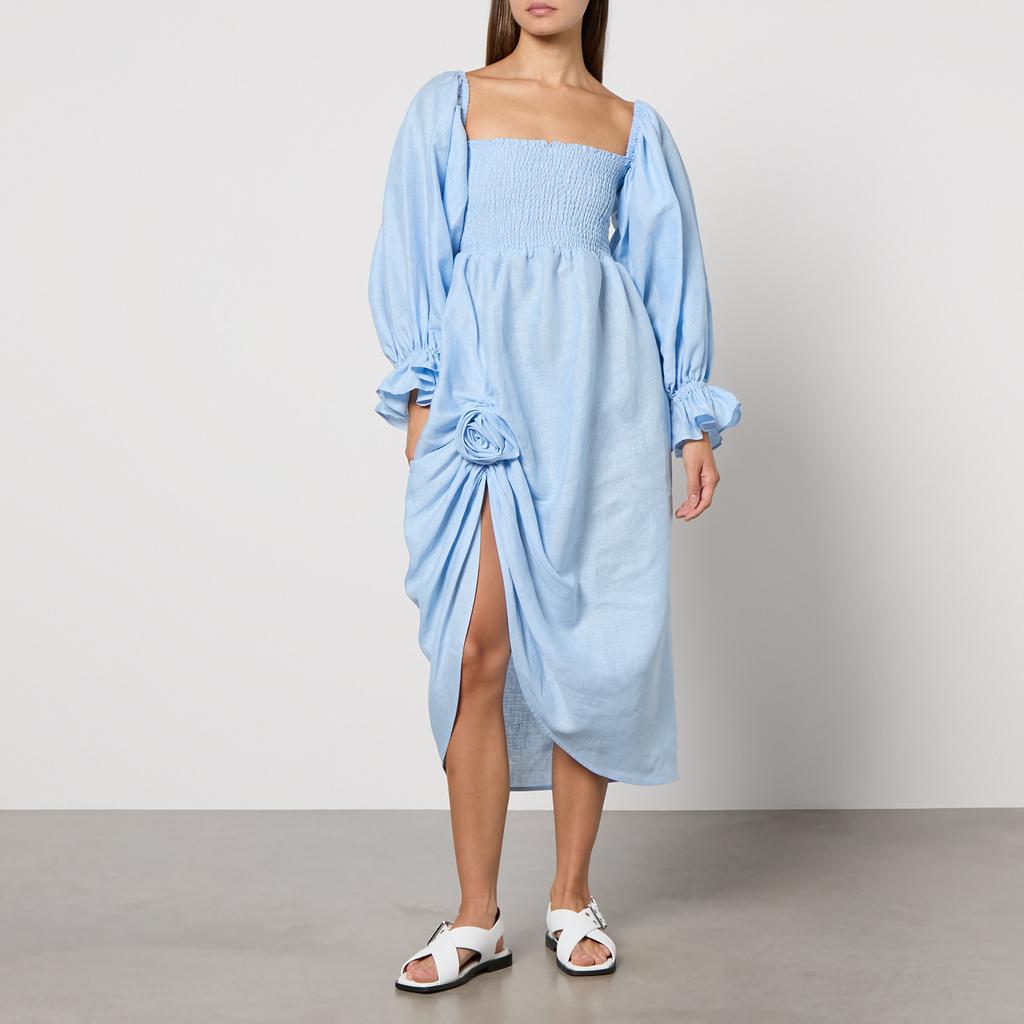 Sleeper Sleeper Atlanta Rosette Linen Dress