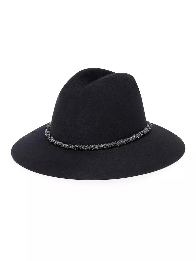 Brunello Cucinelli Felt Fedora with Precious Braided Band 